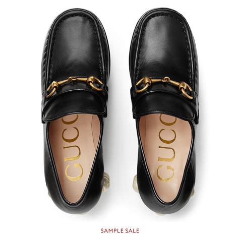 gucci moccasin studded horsebit loafer oro|gucci platform horsebit loafers.